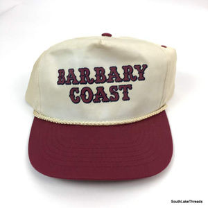 VTG Barbary Coast White And Maroon Snapback Hat